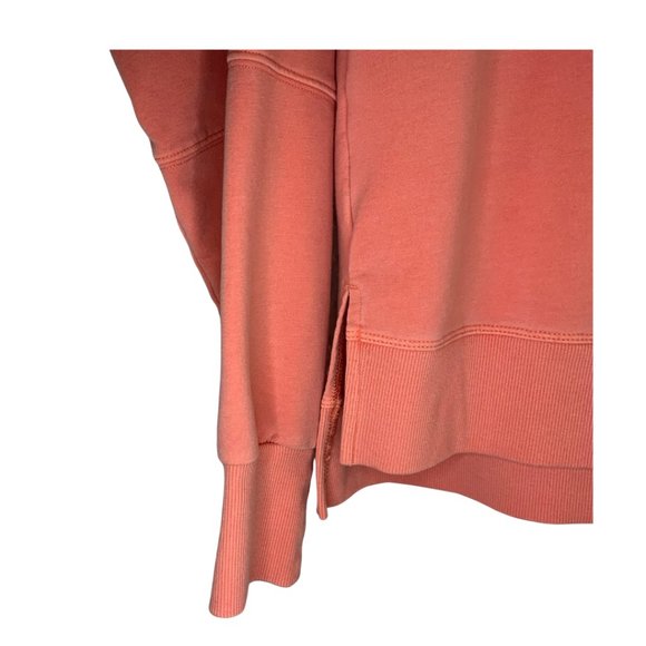 Sweatshirt with Thumb Holes Coral Size XS-S - Picture 6 of 6